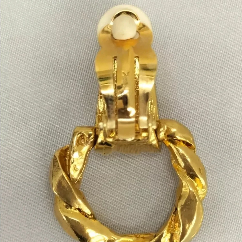 Vintage Yves Saint Laurent gold hoop earrings